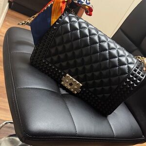 Black Quilted Women's Bag